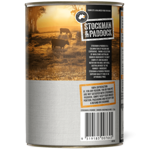Stockman & Paddock - Wet Food Tins - Adult Dog - Chicken, Vegetables & Rice - Image 3