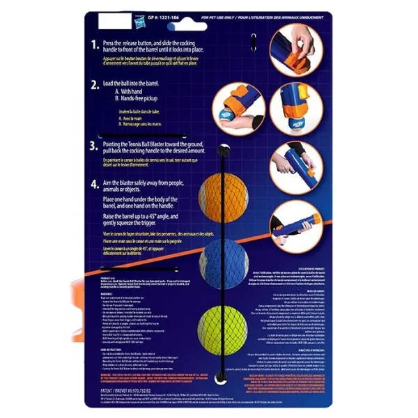 NERF DOG - Mini Tennis Ball Blaster Set - Image 4