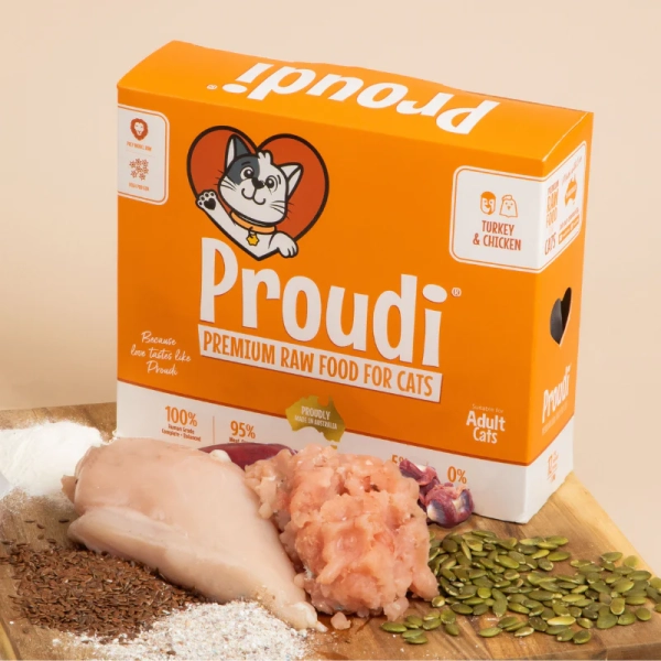 Proudi - Super Premium Raw Food for Cats - Turkey & Chicken - Image 2