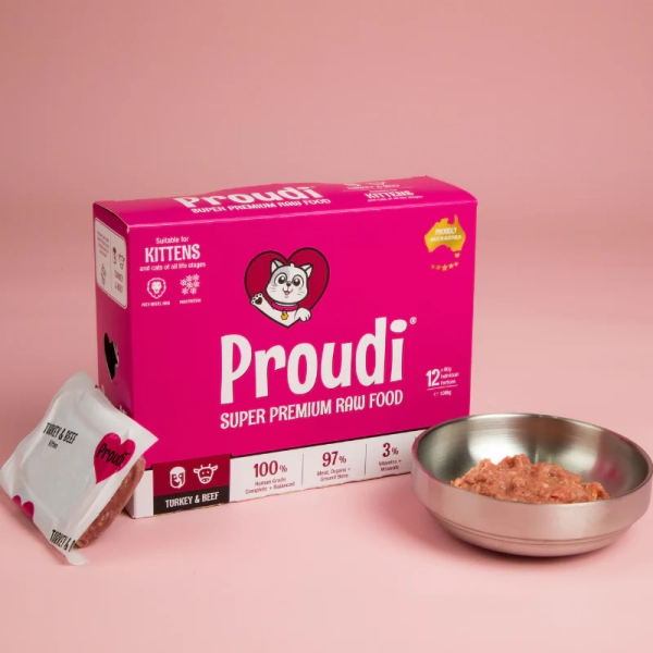 Proudi - Super Premium Raw Food for Kittens - Turkey & Beef - Image 2
