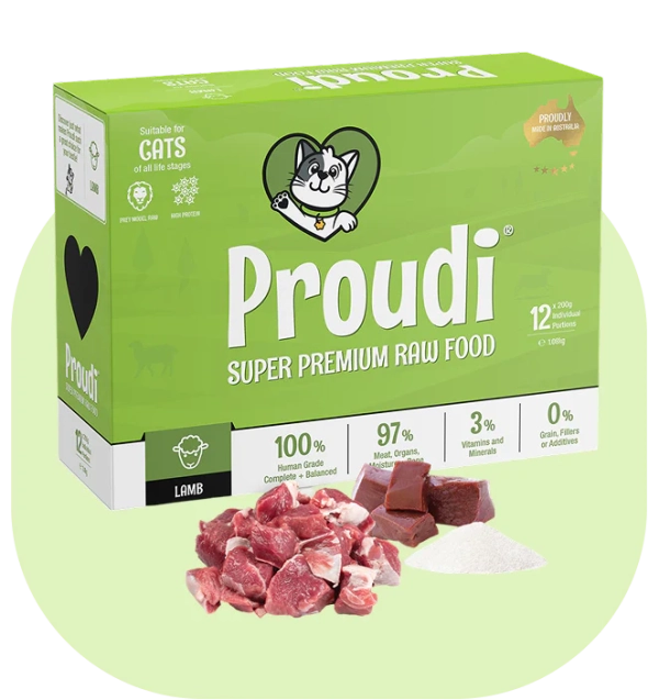 Proudi - Super Premium Raw Food for Cats - Lamb
