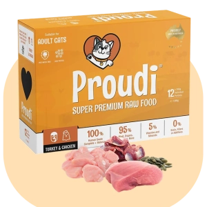 Proudi - Super Premium Raw Food for Cats - Turkey & Chicken