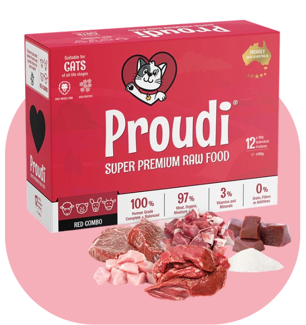 Proudi - Super Premium Raw Food for Cats - Red Combo