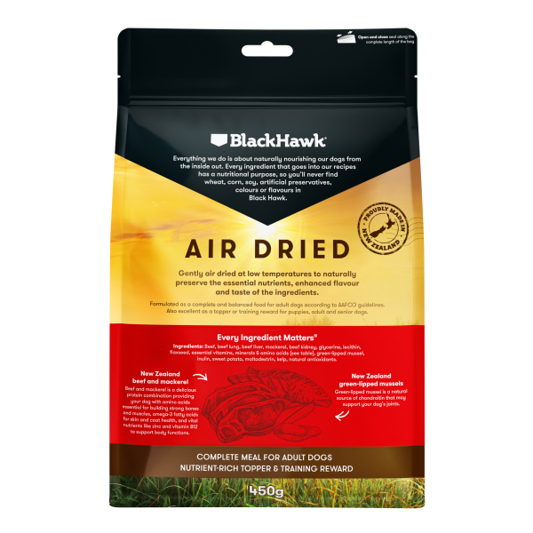 Black Hawk - Adult Dog - Air Dried Beef & Mackerel - Image 2