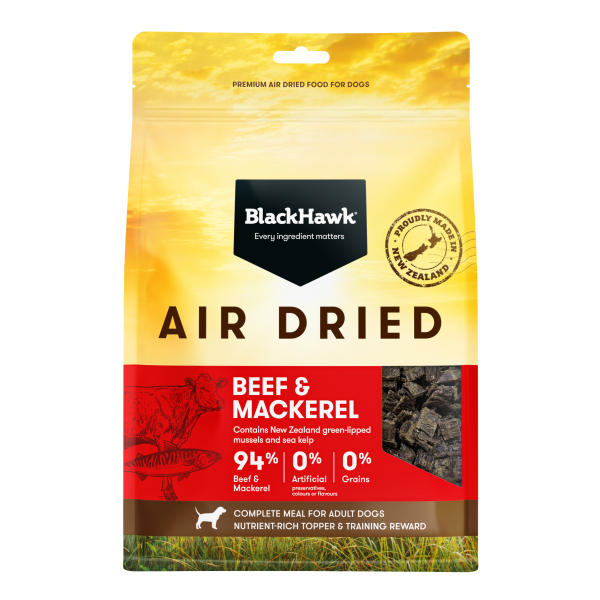 Black Hawk - Adult Dog - Air Dried Beef & Mackerel