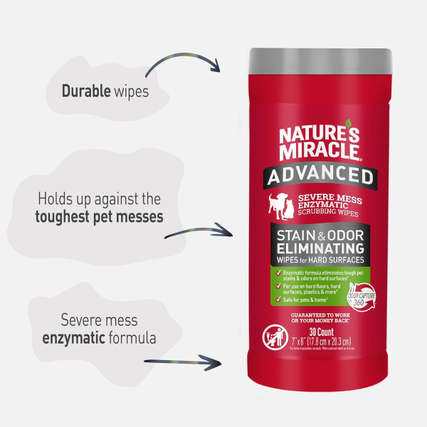 Nature's Miracle - Advanced Stain & Odour Eliminating Wipes - Image 4