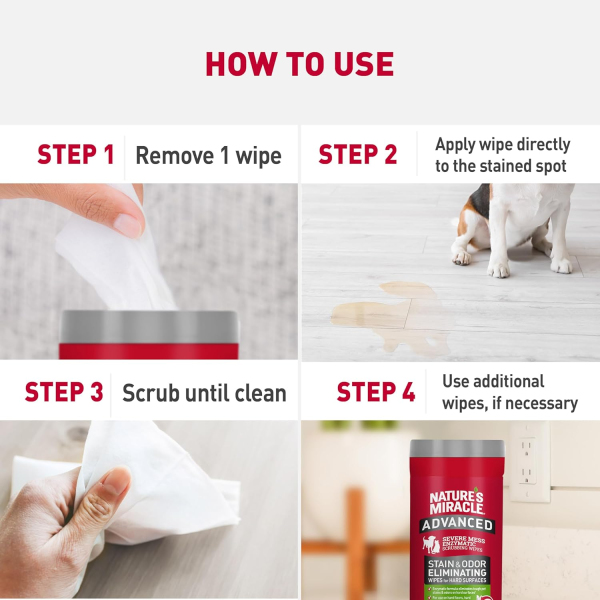 Nature's Miracle - Advanced Stain & Odour Eliminating Wipes - Image 5